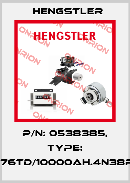 p/n: 0538385, Type: RI76TD/10000AH.4N38RF Hengstler