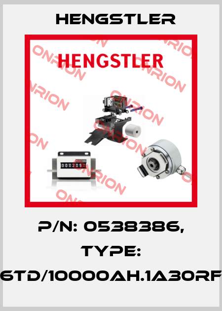 p/n: 0538386, Type: RI76TD/10000AH.1A30RF-F0 Hengstler