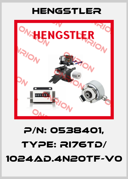 p/n: 0538401, Type: RI76TD/ 1024AD.4N20TF-V0 Hengstler