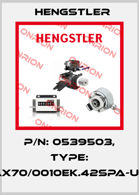 p/n: 0539503, Type: AX70/0010EK.42SPA-U0 Hengstler