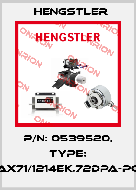 p/n: 0539520, Type: AX71/1214EK.72DPA-P0 Hengstler