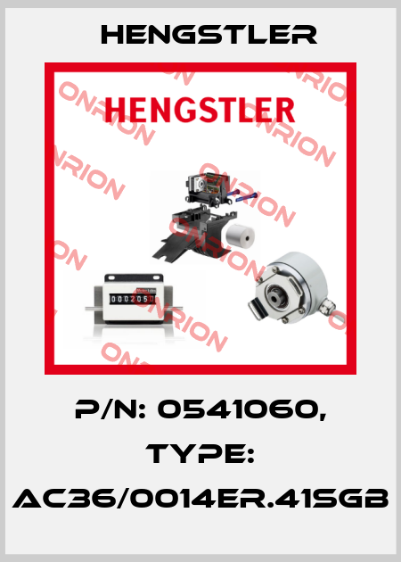 p/n: 0541060, Type: AC36/0014ER.41SGB Hengstler