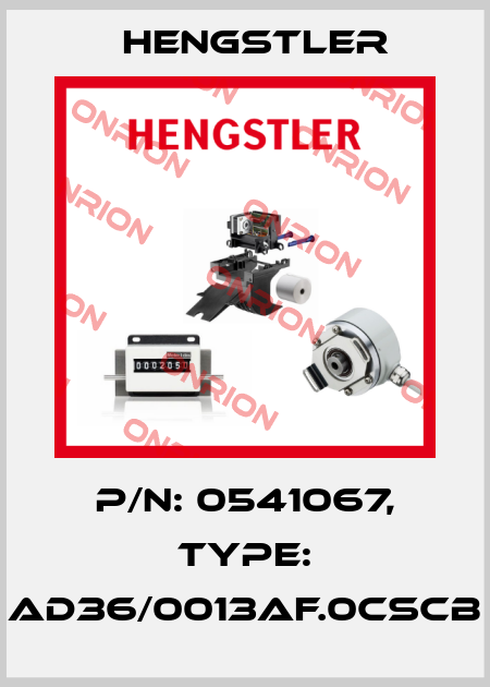 p/n: 0541067, Type: AD36/0013AF.0CSCB Hengstler