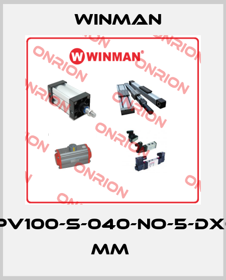 WPV100-S-040-NO-5-DX63 mm  Winman