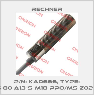 p/n: KA0666, Type: KAS-80-A13-S-M18-PPO/MS-Z02-1-NL Rechner
