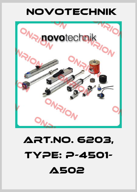 Art.No. 6203, Type: P-4501- A502  Novotechnik