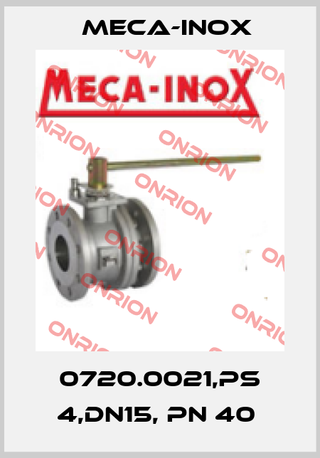 0720.0021,PS 4,DN15, PN 40  Meca-Inox