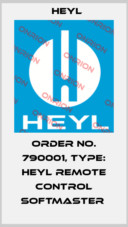 Order No. 790001, Type: Heyl Remote Control Softmaster  Heyl
