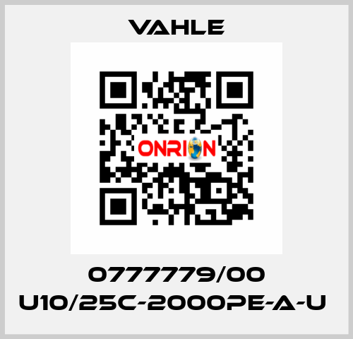 0777779/00 U10/25C-2000PE-A-U  Vahle