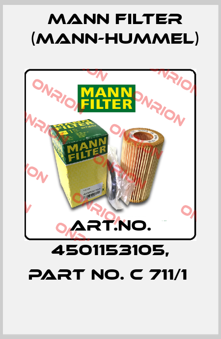 Art.No. 4501153105, Part No. C 711/1  Mann Filter (Mann-Hummel)