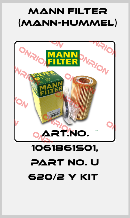 Art.No. 1061861S01, Part No. U 620/2 y KIT  Mann Filter (Mann-Hummel)