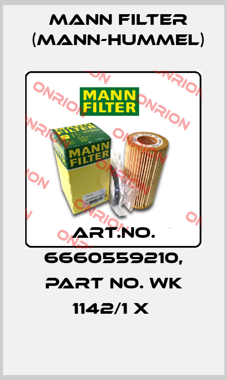 Art.No. 6660559210, Part No. WK 1142/1 x  Mann Filter (Mann-Hummel)
