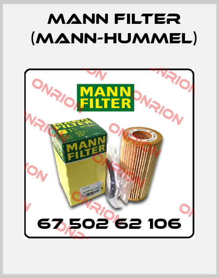 67 502 62 106 Mann Filter (Mann-Hummel)