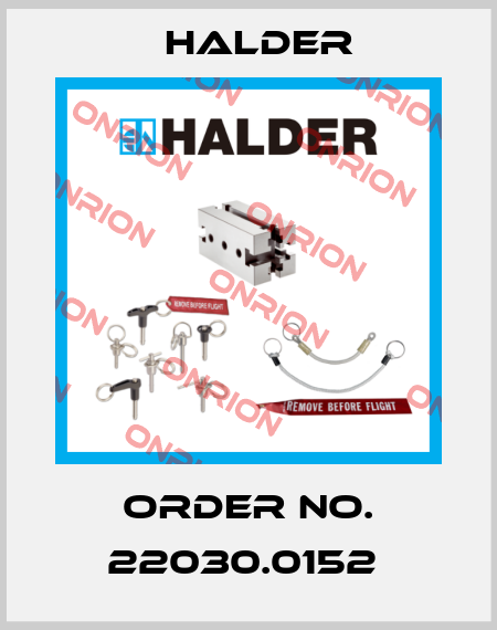 Order No. 22030.0152  Halder