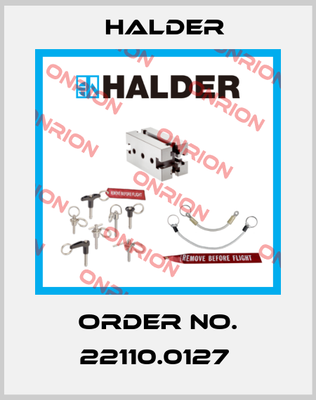 Order No. 22110.0127  Halder