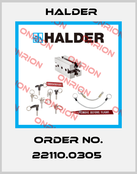 Order No. 22110.0305  Halder
