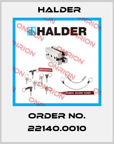 Order No. 22140.0010 Halder