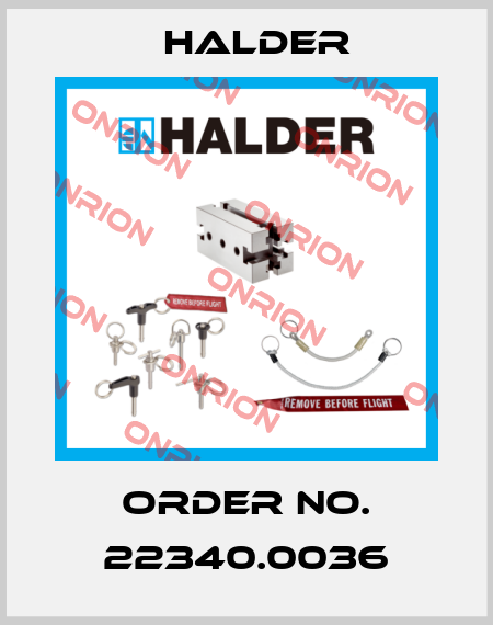 Order No. 22340.0036 Halder