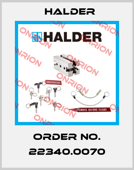 Order No. 22340.0070 Halder