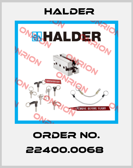 Order No. 22400.0068  Halder