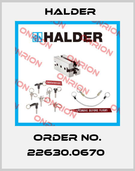 Order No. 22630.0670  Halder