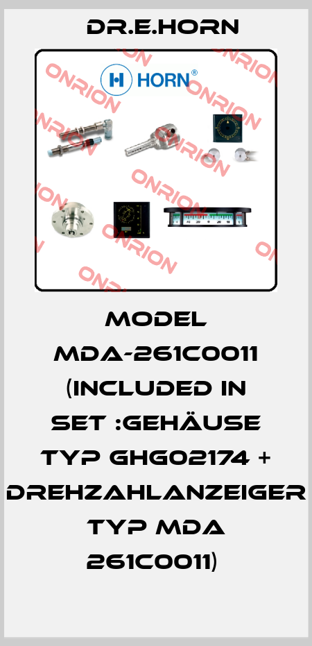 MODEL MDA-261C0011 (included in SET :Gehäuse Typ GHG02174 + Drehzahlanzeiger Typ MDA 261C0011)  Dr.E.Horn
