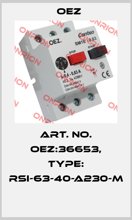 Art. No. OEZ:36653, Type: RSI-63-40-A230-M  OEZ