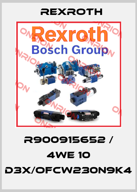 R900915652 / 4WE 10 D3X/OFCW230N9K4 Rexroth