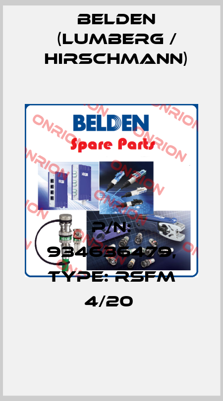 P/N: 934636479, Type: RSFM 4/20  Belden (Lumberg / Hirschmann)