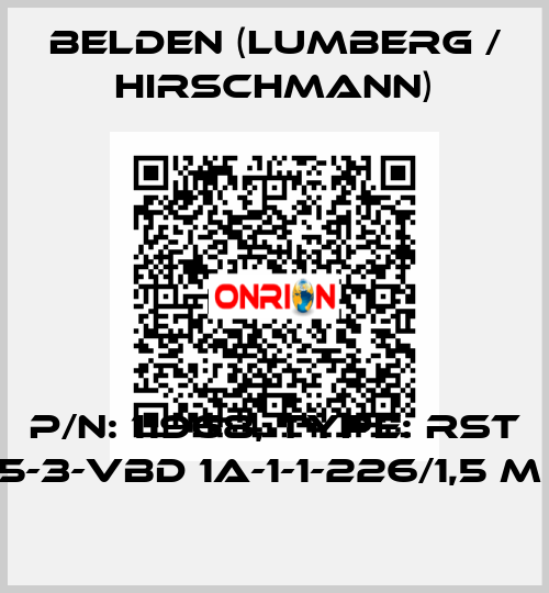 P/N: 11968, Type: RST 5-3-VBD 1A-1-1-226/1,5 M  Belden (Lumberg / Hirschmann)