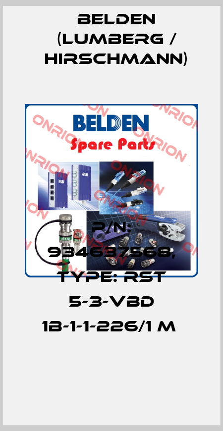 P/N: 934637568, Type: RST 5-3-VBD 1B-1-1-226/1 M  Belden (Lumberg / Hirschmann)