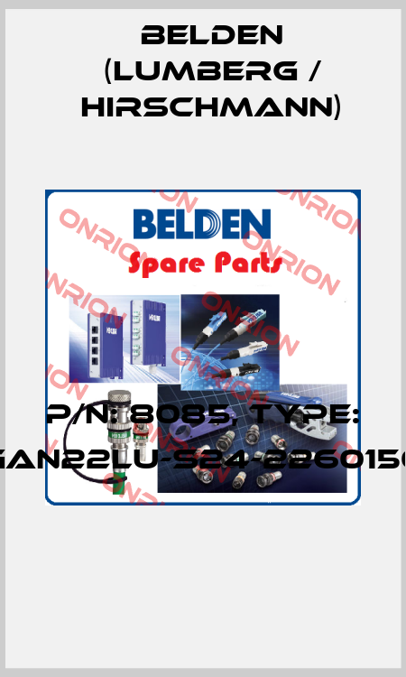P/N: 8085, Type: GAN22LU-S24-2260150  Belden (Lumberg / Hirschmann)