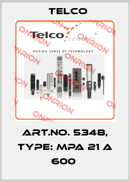 Art.No. 5348, Type: MPA 21 A 600  Telco