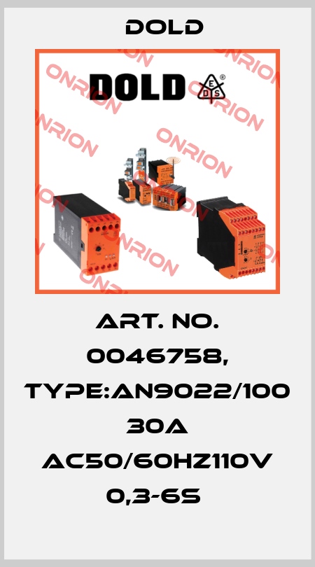 Art. No. 0046758, Type:AN9022/100 30A AC50/60HZ110V 0,3-6S  Dold