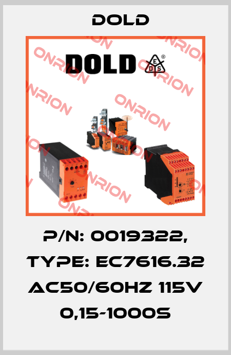 p/n: 0019322, Type: EC7616.32 AC50/60HZ 115V 0,15-1000S Dold