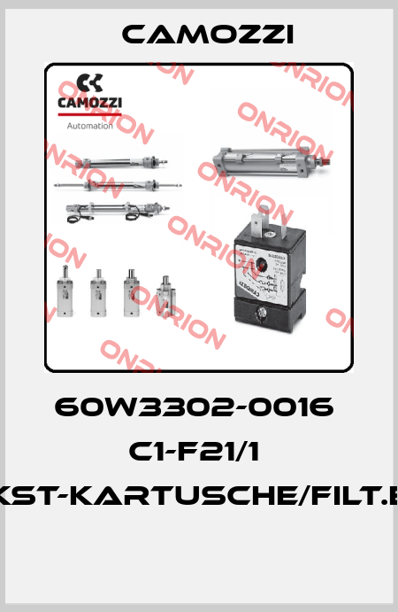 60W3302-0016  C1-F21/1  KST-KARTUSCHE/FILT.E  Camozzi