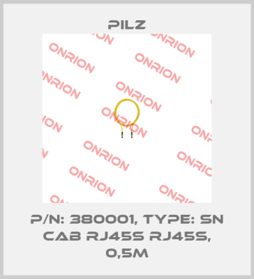 p/n: 380001, Type: SN CAB RJ45s RJ45s, 0,5m Pilz