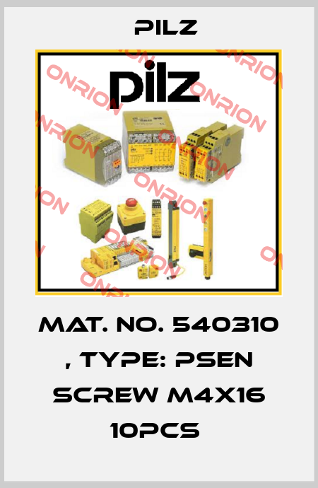 Mat. No. 540310 , Type: PSEN screw M4x16 10pcs  Pilz