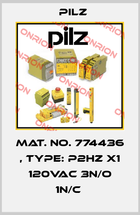 Mat. No. 774436 , Type: P2HZ X1 120VAC 3n/o 1n/c  Pilz