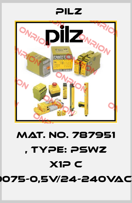 Mat. No. 787951 , Type: PSWZ X1P C 0,0075-0,5V/24-240VACDC Pilz