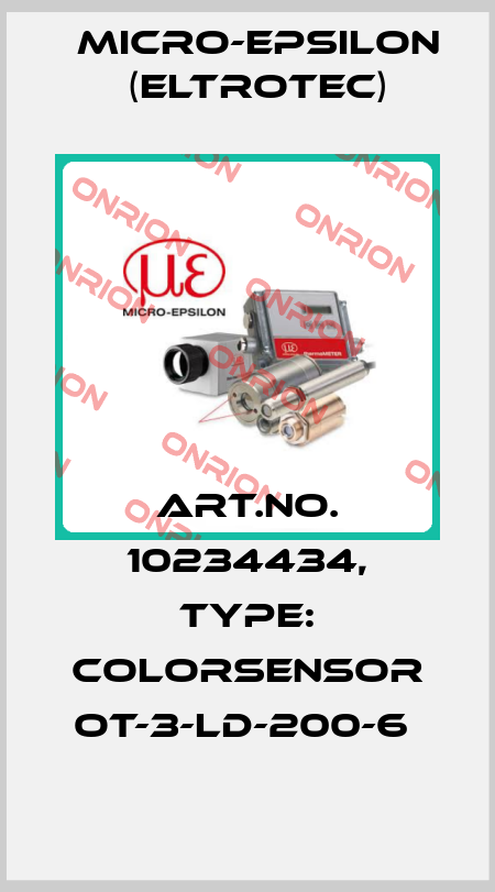 Art.No. 10234434, Type: colorSENSOR OT-3-LD-200-6  Micro-Epsilon (Eltrotec)