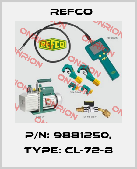 p/n: 9881250, Type: CL-72-B Refco