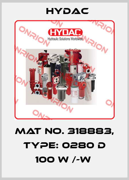 Mat No. 318883, Type: 0280 D 100 W /-W  Hydac