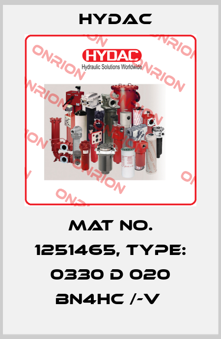 Mat No. 1251465, Type: 0330 D 020 BN4HC /-V  Hydac