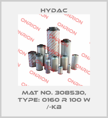 Mat No. 308530, Type: 0160 R 100 W /-KB Hydac