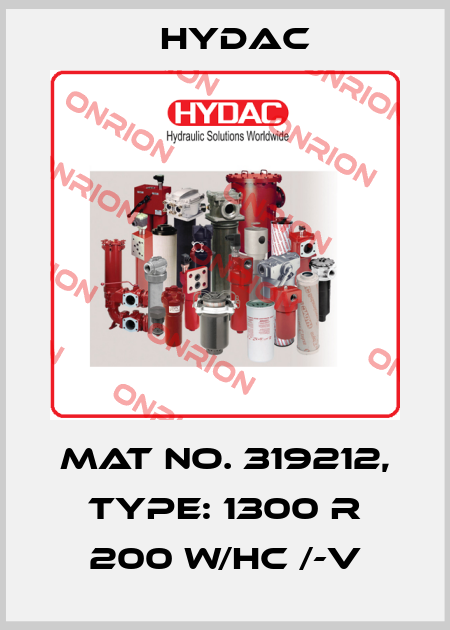 Mat No. 319212, Type: 1300 R 200 W/HC /-V Hydac