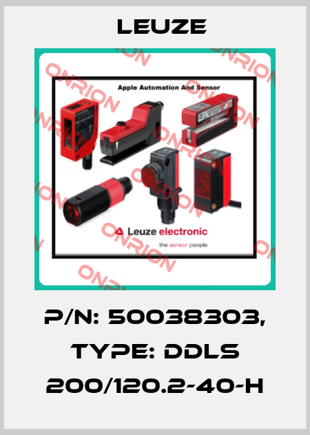 p/n: 50038303, Type: DDLS 200/120.2-40-H Leuze