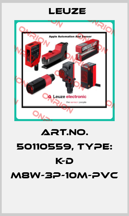 Art.No. 50110559, Type: K-D M8W-3P-10M-PVC  Leuze