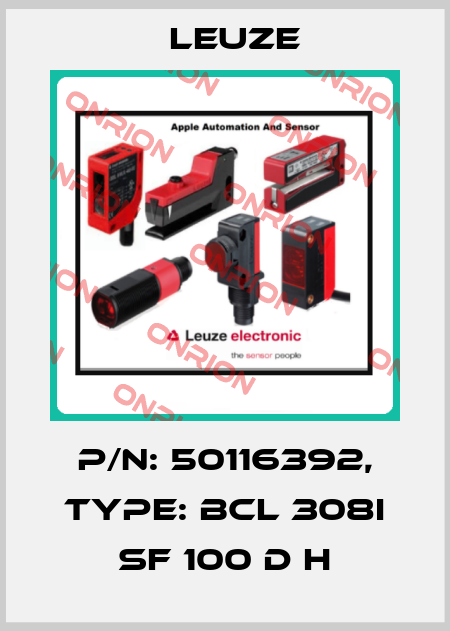 p/n: 50116392, Type: BCL 308i SF 100 D H Leuze