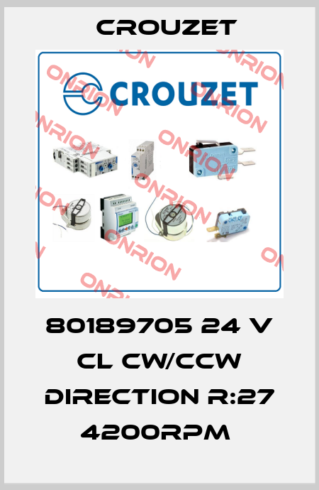 80189705 24 V CL CW/CCW DIRECTION R:27 4200RPM  Crouzet